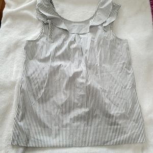 J. Crew Ruffle stripped  lowback sleeveless blouse 2